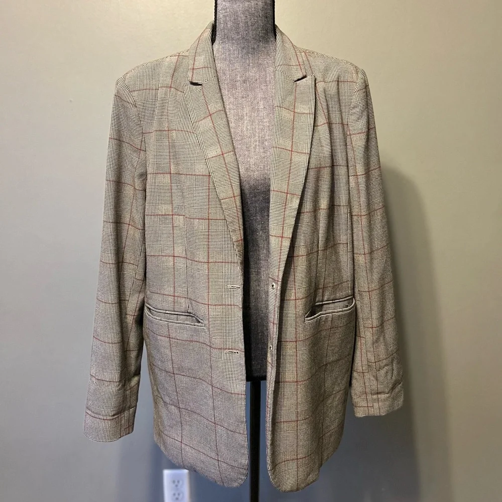 A New Day Women’s Plaid Blazer Size XL - Picture 2 of 7
